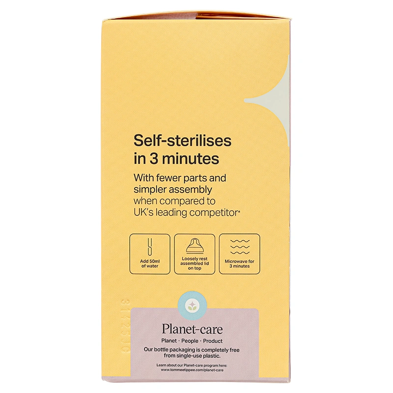 Bình sữa nhựa PPSU Tommee Tippee Natural Start cổ rộng 150 ml (0 - 3 tháng) - Họa tiết vàng 24