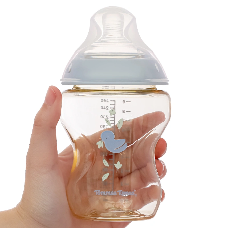 Bình sữa nhựa PPSU Tommee Tippee Natural Start cổ rộng 150 ml (0 - 3 tháng) - Họa tiết vàng 33