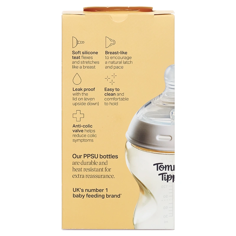 Bình sữa nhựa PPSU Tommee Tippee Natural Start cổ rộng 150 ml (0 - 3 tháng) - Mẫu mới 24