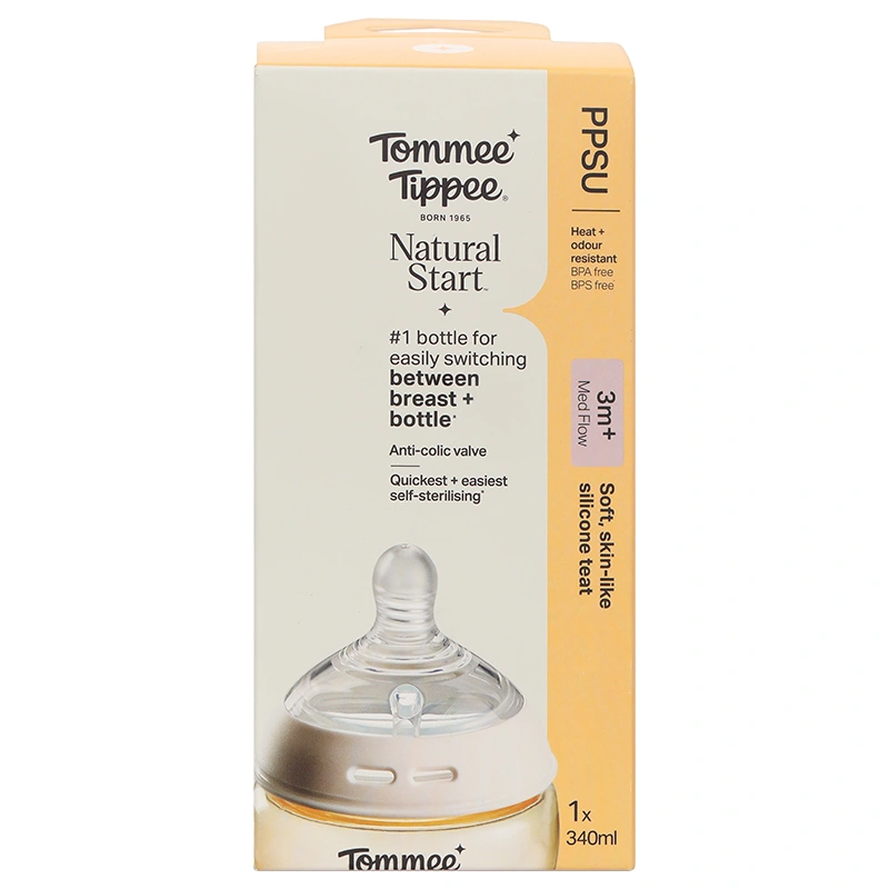 Bình sữa nhựa PPSU Tommee Tippee Natural Start cổ rộng 150 ml (0 - 3 tháng) - Mẫu mới 36