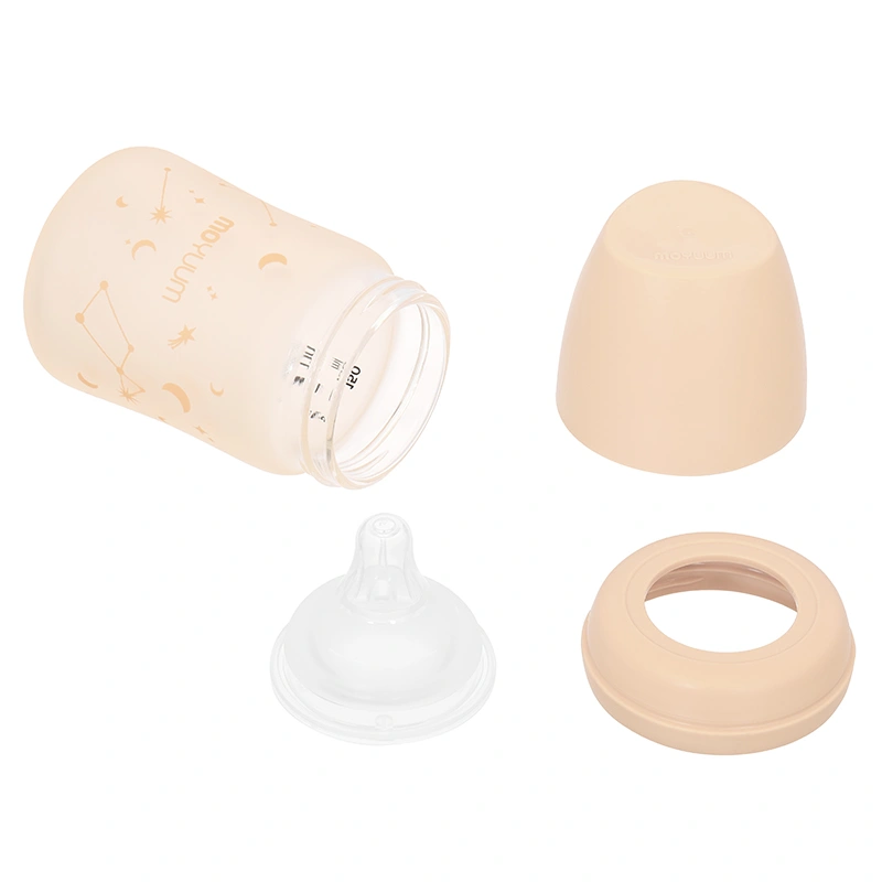 Bình sữa thủy tinh tráng silicone Moyuum cổ rộng 150 ml - Twinkle (0 - 3 tháng) 4