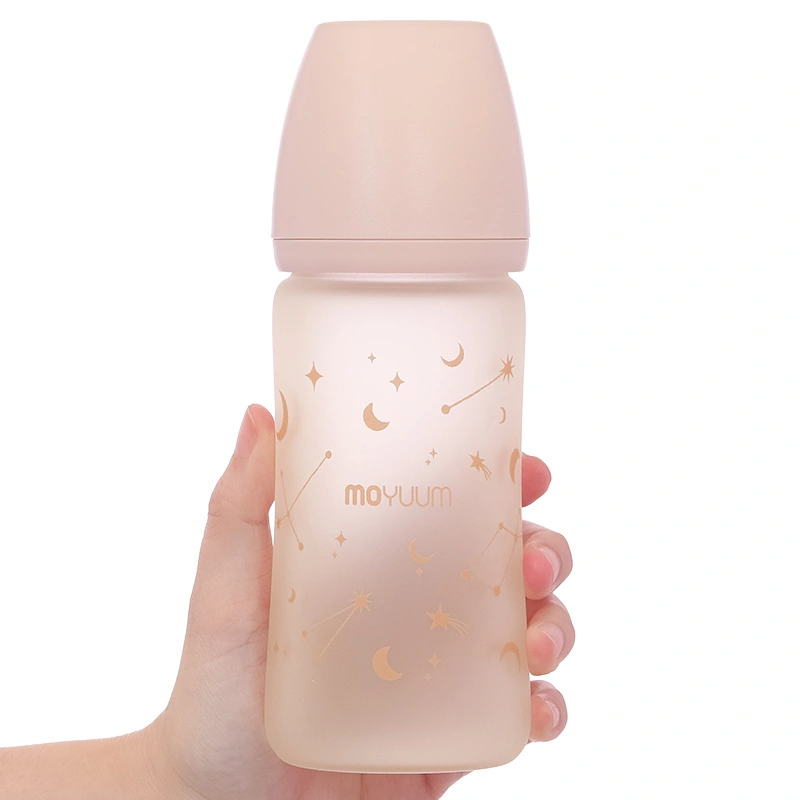 Bình sữa thủy tinh tráng silicone Moyuum cổ rộng 150 ml - Twinkle (0 - 3 tháng) 21