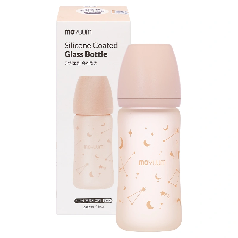 Bình sữa thủy tinh tráng silicone Moyuum cổ rộng 150 ml - Twinkle (0 - 3 tháng) 22
