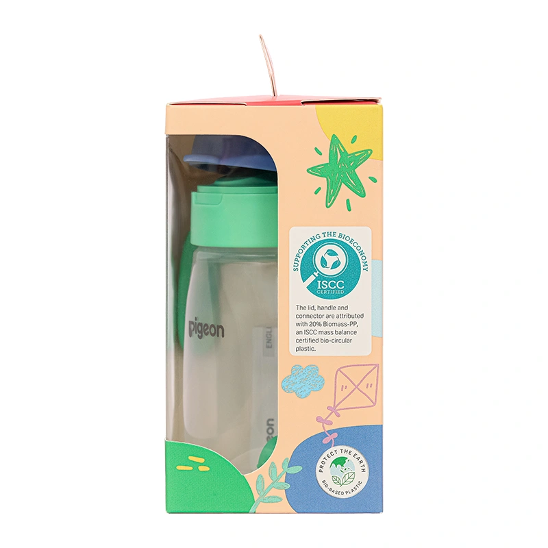 Bình tập uống Pigeon 250ml - Màu xanh lá (từ 6 tháng) 4