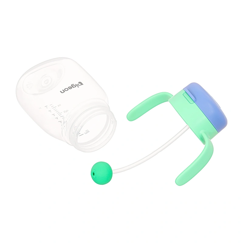 Bình tập uống Pigeon 250ml - Màu xanh lá (từ 6 tháng) 9