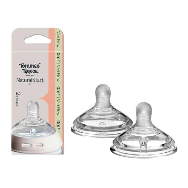 Bộ 2 núm ti Tommee Tippee Natural Start silicone cổ rộng size +