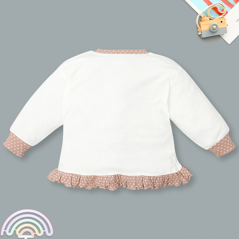 Bộ tay dài bé gái Ualarogo UR491 thỏ hoa màu xám 14