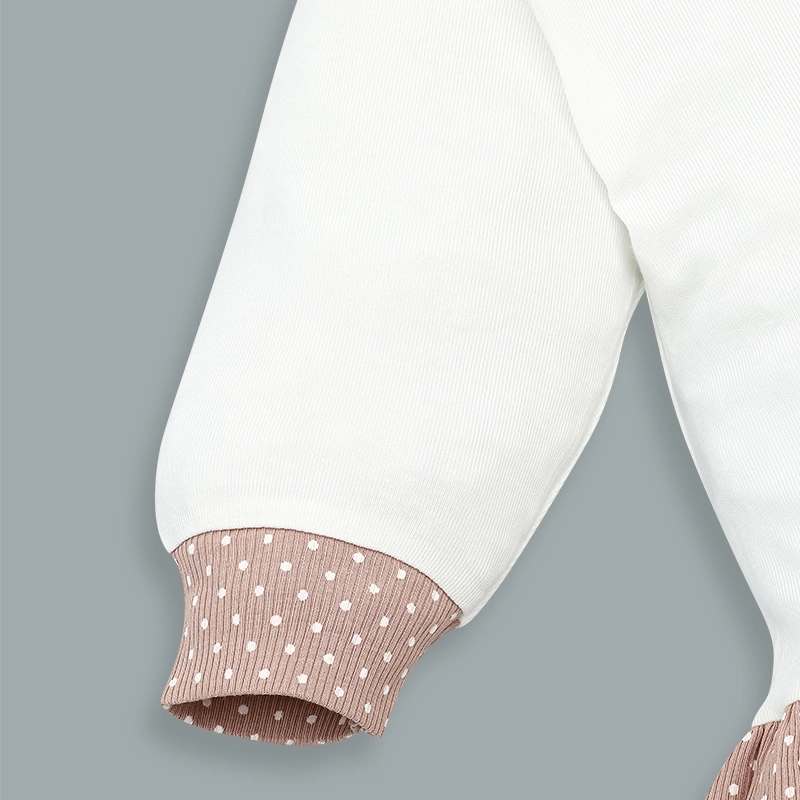 Bộ tay dài bé gái Ualarogo UR491 thỏ hoa màu xám 16