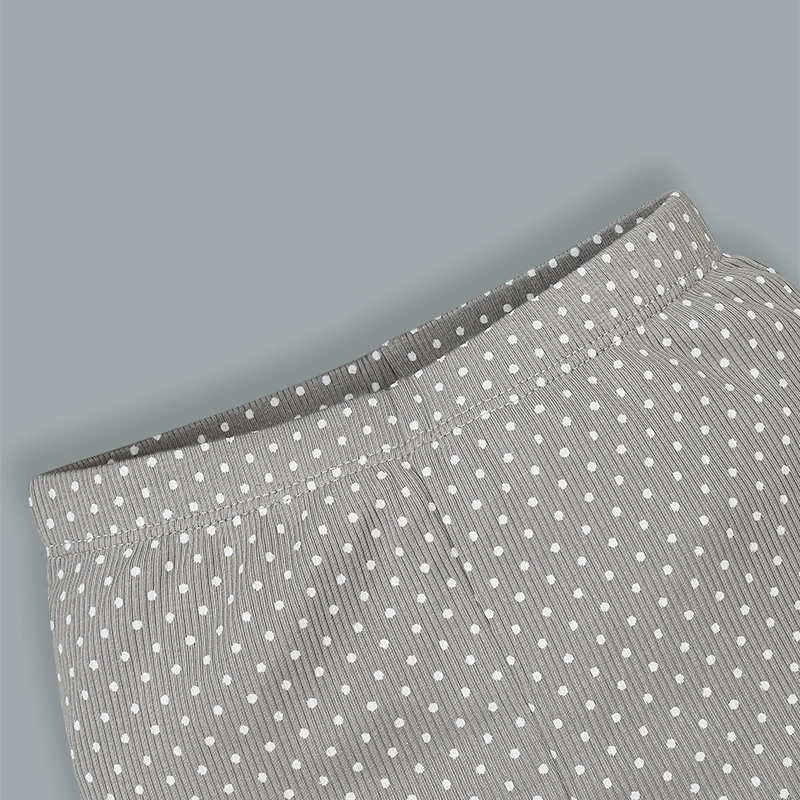 Bộ tay dài bé gái Ualarogo UR491 thỏ hoa màu xám 9