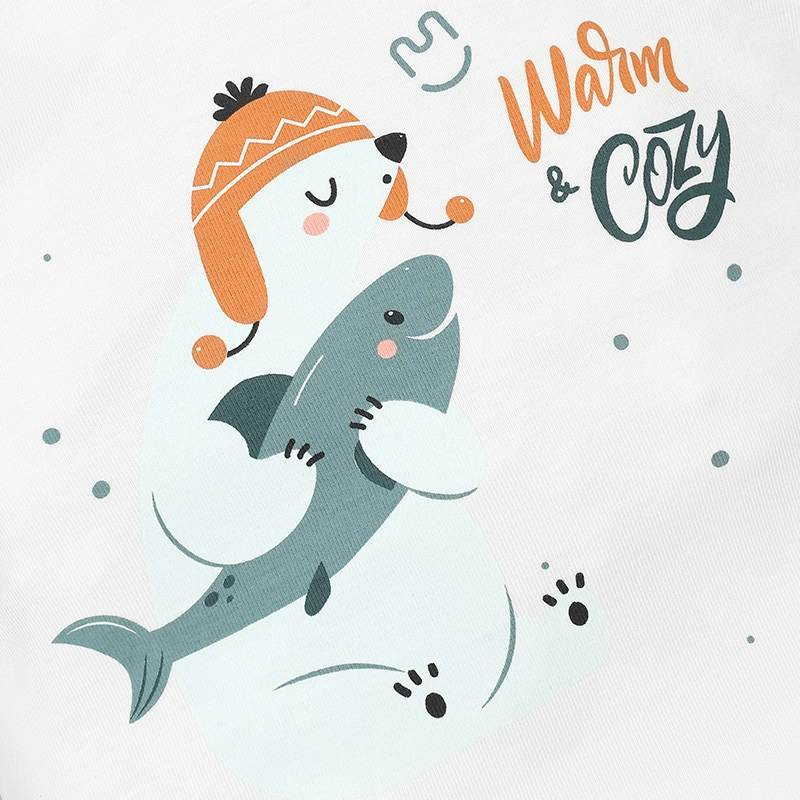 Bộ tay dài bé trai Ualarogo UR493 màu xám nâu 17