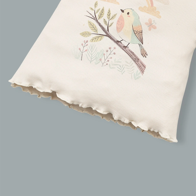 Bộ tay ngắn bé gái Ualarogo UR275 hình chú chim màu hồng nhạt 6