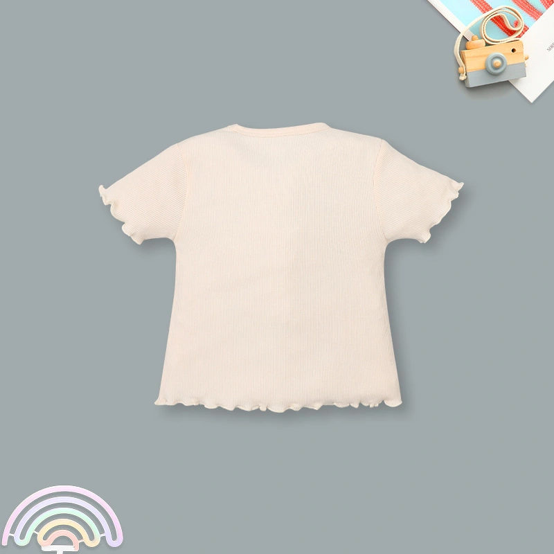 Bộ tay ngắn bé gái Ualarogo UR275 hình chú chim màu hồng nhạt 14