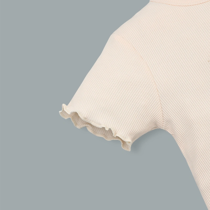 Bộ tay ngắn bé gái Ualarogo UR275 hình chú chim màu hồng nhạt 16