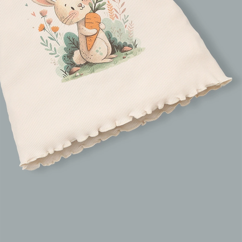 Bộ tay ngắn bé gái Ualarogo UR275 hình chú chim màu hồng nhạt 17