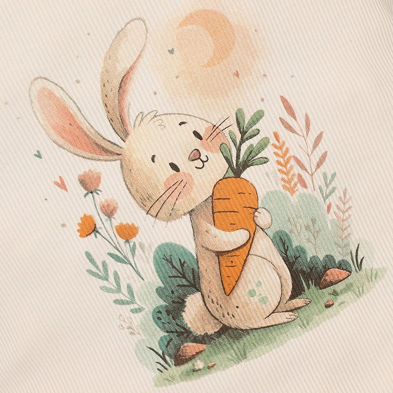 Bộ tay ngắn bé gái Ualarogo UR275 hình chú chim màu hồng nhạt 18