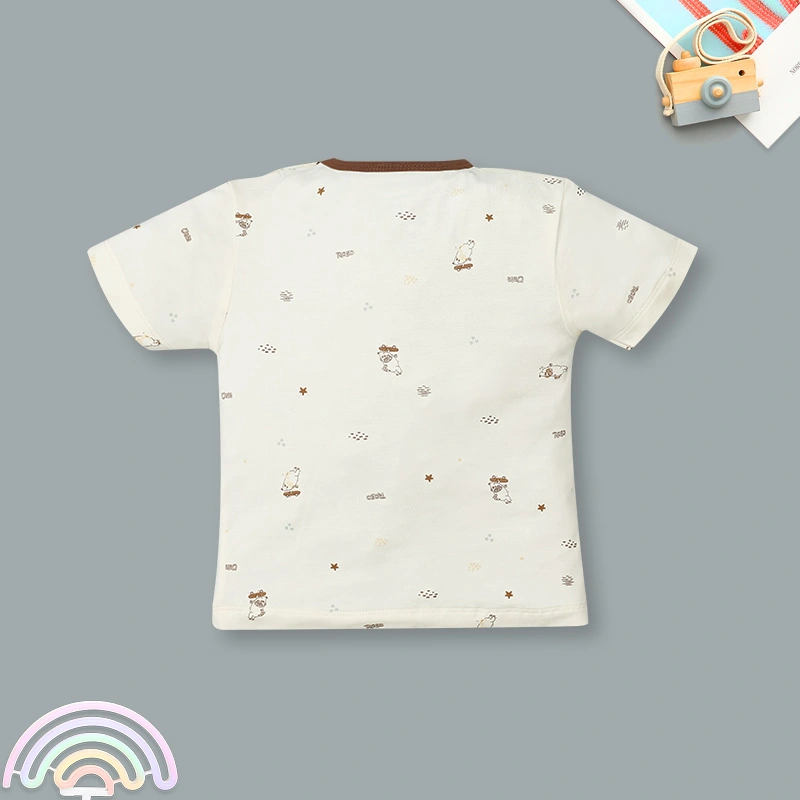 Bộ tay ngắn bé trai Ualarogo UR042 màu nâu 3