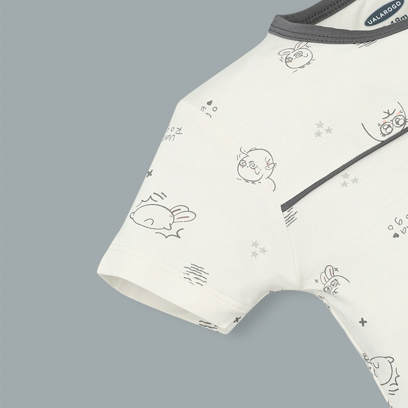 Bộ tay ngắn bé trai Ualarogo UR042 màu nâu 17