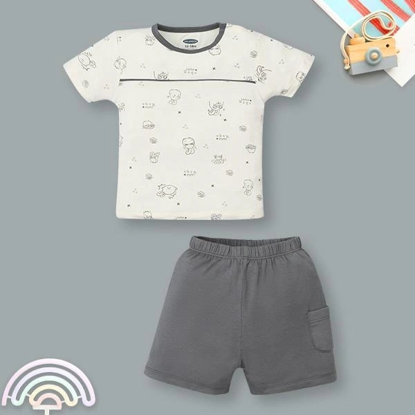 Bộ bé trai Ualarogo bamboo xám