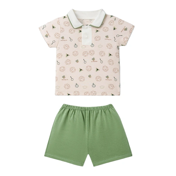 Bộ bé trai La Pomme bamboo be