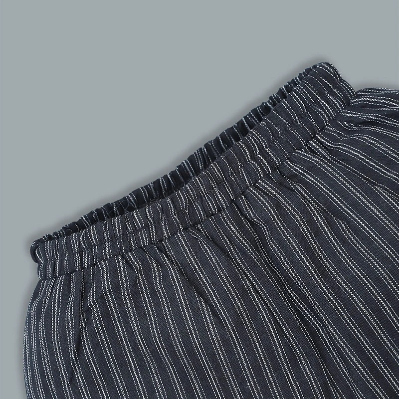 Bộ tay ngắn bé trai La Pomme phối quần kẻ bé yêu thanh lịch màu trắng - xanh dương 12