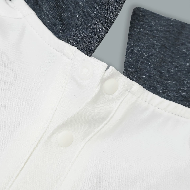 Bộ tay ngắn bé trai La Pomme phối quần kẻ bé yêu thanh lịch màu trắng - xanh dương 7