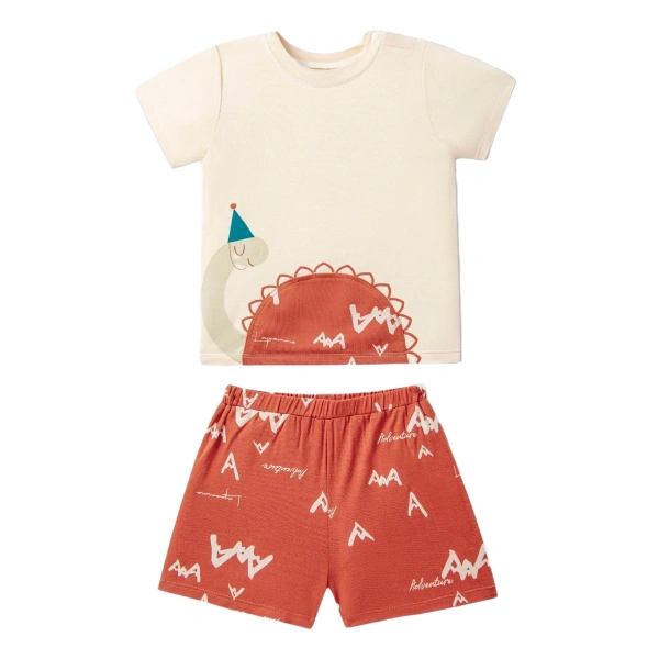 Bộ bé trai La Pomme bamboo cam