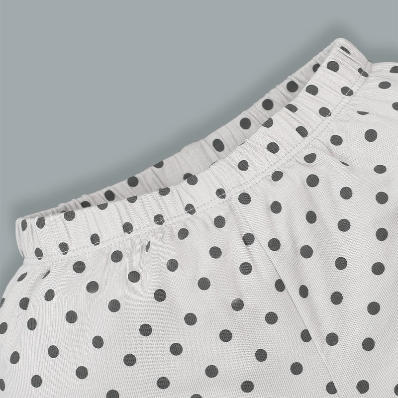 Bộ tay ngắn bé gái Ualarogo UR492 cổ cách điệu màu xám 10