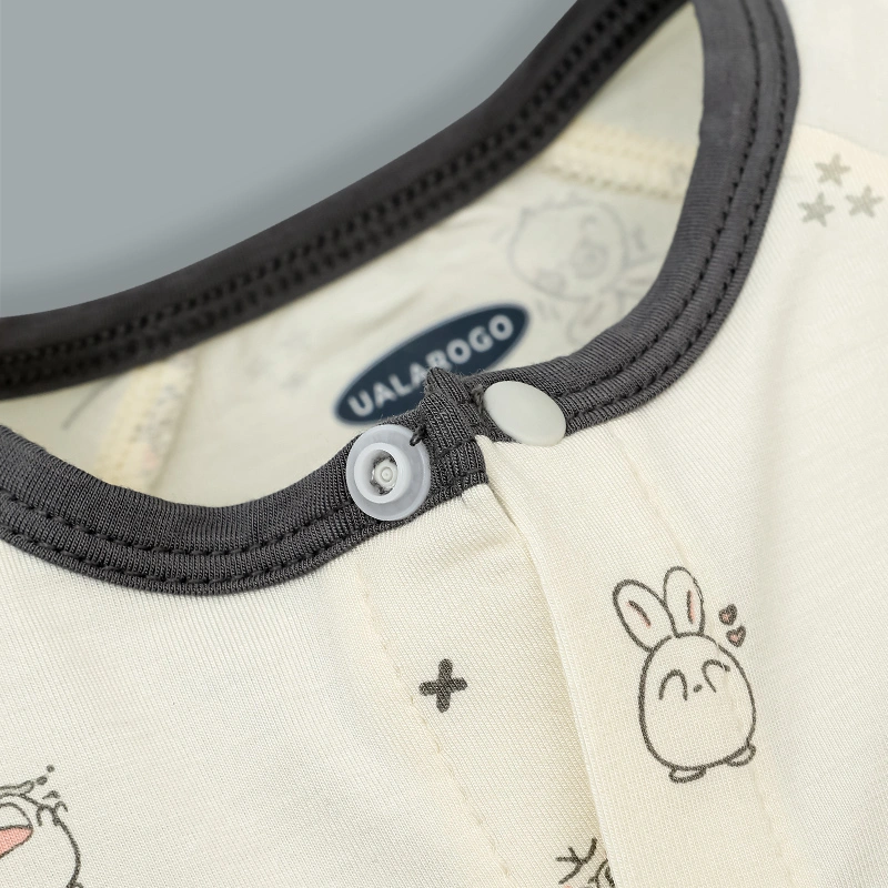 Bodysuit tay ngắn cho bé Ualarogo UR041 viền nâu 13