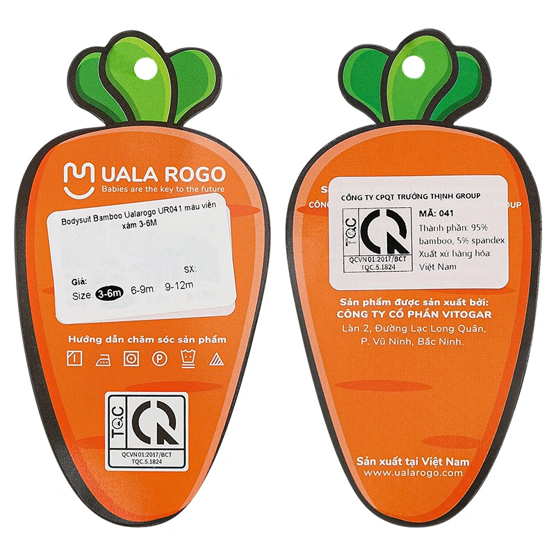 Bodysuit tay ngắn cho bé Ualarogo UR041 viền nâu 17