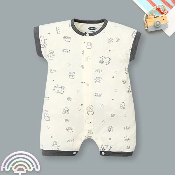 Bodysuit unisex Ualarogo bamboo viền xám