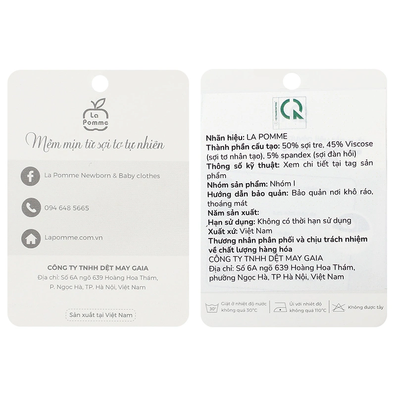 Bodysuit tay ngắn La Pomme giả yếm cún bông lém lỉnh màu trắng xám 10