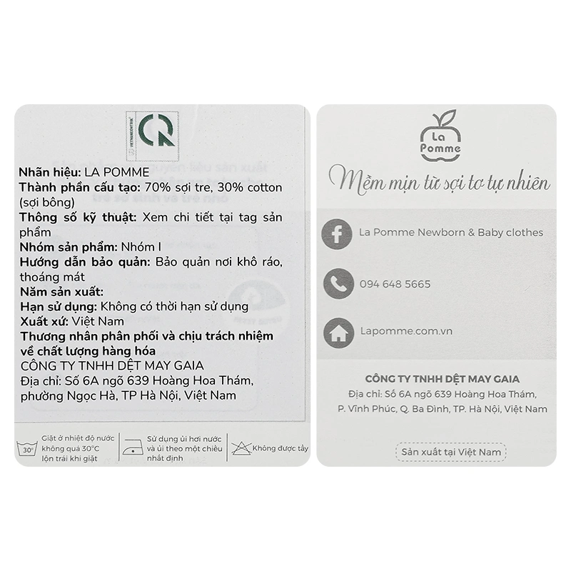 Bodysuit tay ngắn La Pomme kèm nơ dây yếm điệu đà màu hồng kem 11