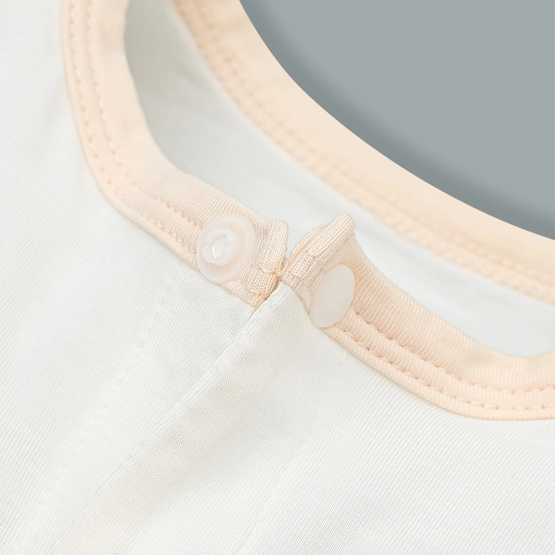 Bodysuit tay ngắn La Pomme kèm nơ dây yếm điệu đà màu hồng kem 7