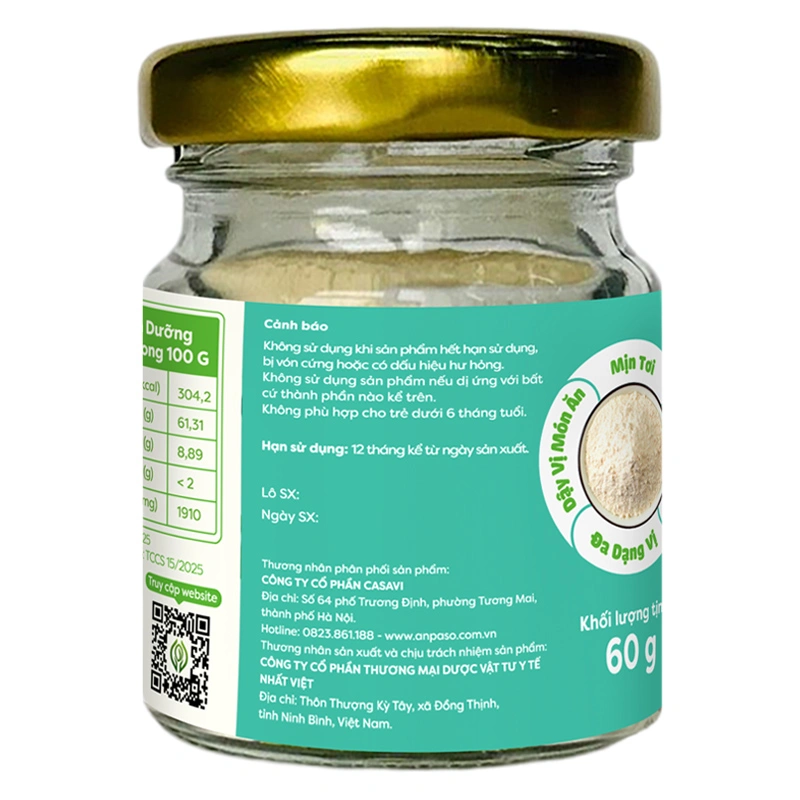 Bột nêm Anpaso cà rốt hũ 60g - Giao bao bì ngẫu nhiên 25