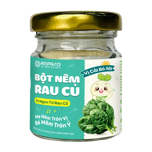 Bột nêm Anpaso cải bó xôi hũ 60g - Giao bao bì ngẫu nhiên