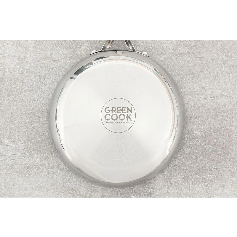 Chảo inox nguyên khối đáy từ 20 cm Green Cook GCP2518-20IH 7