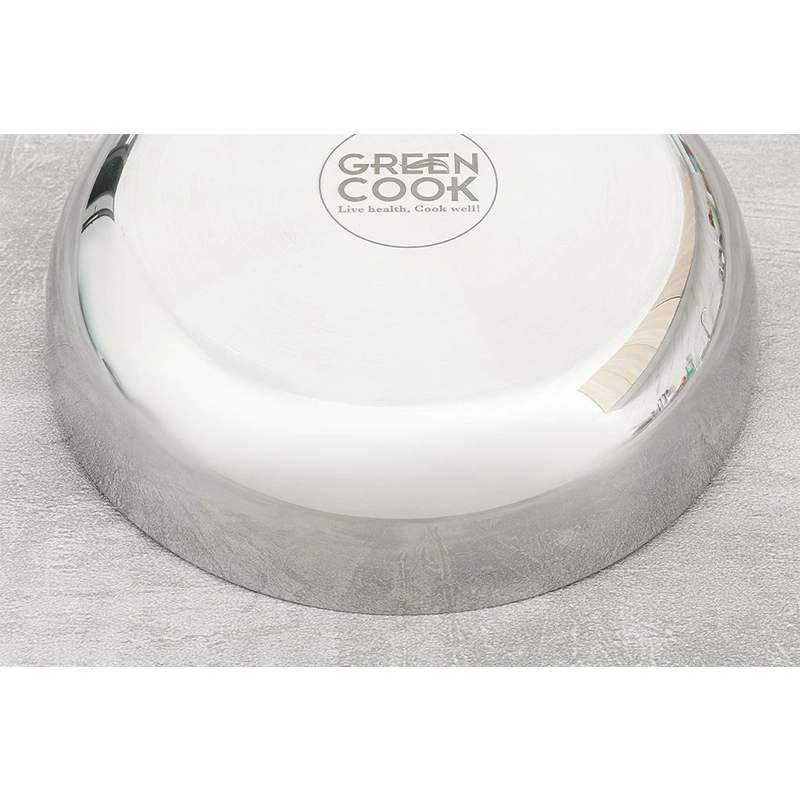 Chảo inox nguyên khối đáy từ 20 cm Green Cook GCP2518-20IH 8