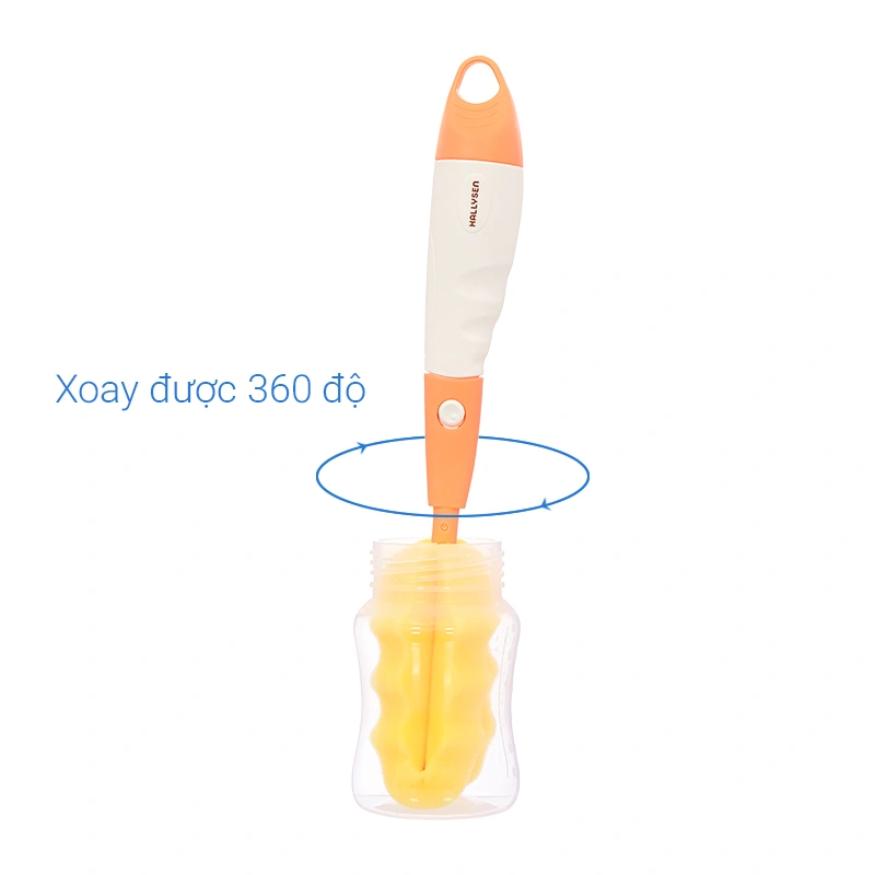 Cọ rửa bình sữa Hallysen BH0925 - Màu xanh lá 13