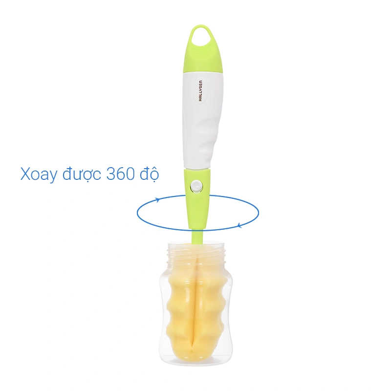 Cọ rửa bình sữa Hallysen BH0925 - Màu xanh lá 6