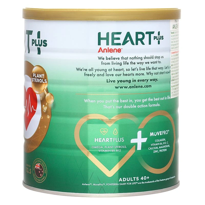 Combo 2 hộp sữa bột người lớn Anlene Heart Plus 750g 3