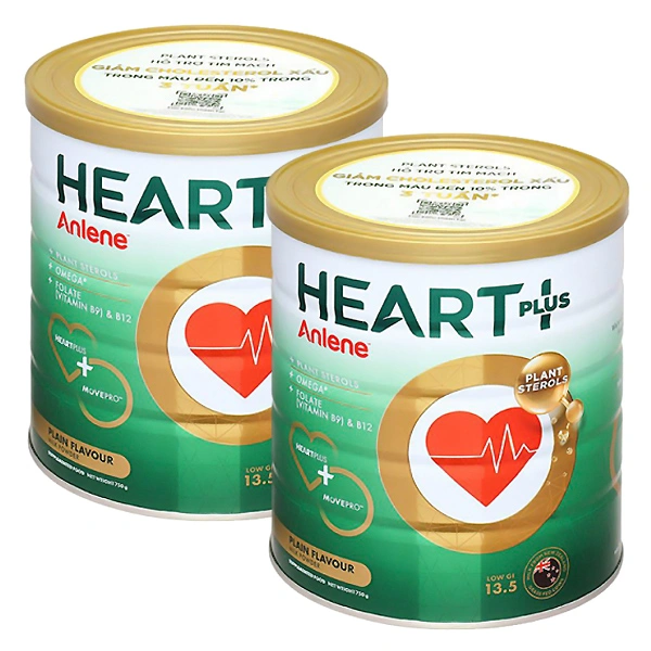 Combo 2 hộp sữa bột người lớn Anlene Heart Plus