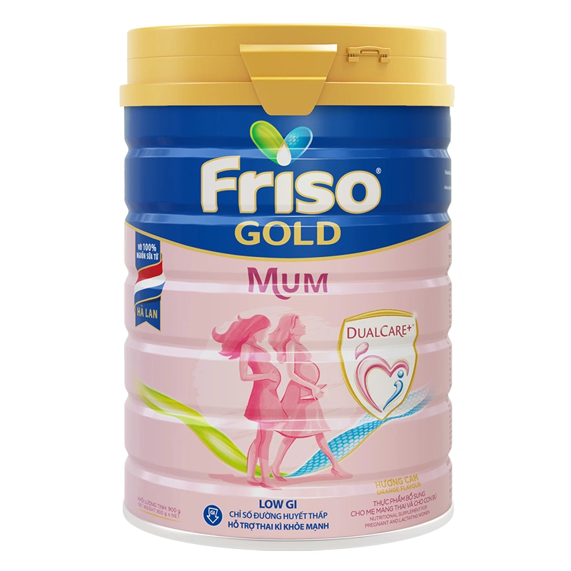 Combo 2 hộp sữa bầu Friso Gold Mum hương cam 900g 2