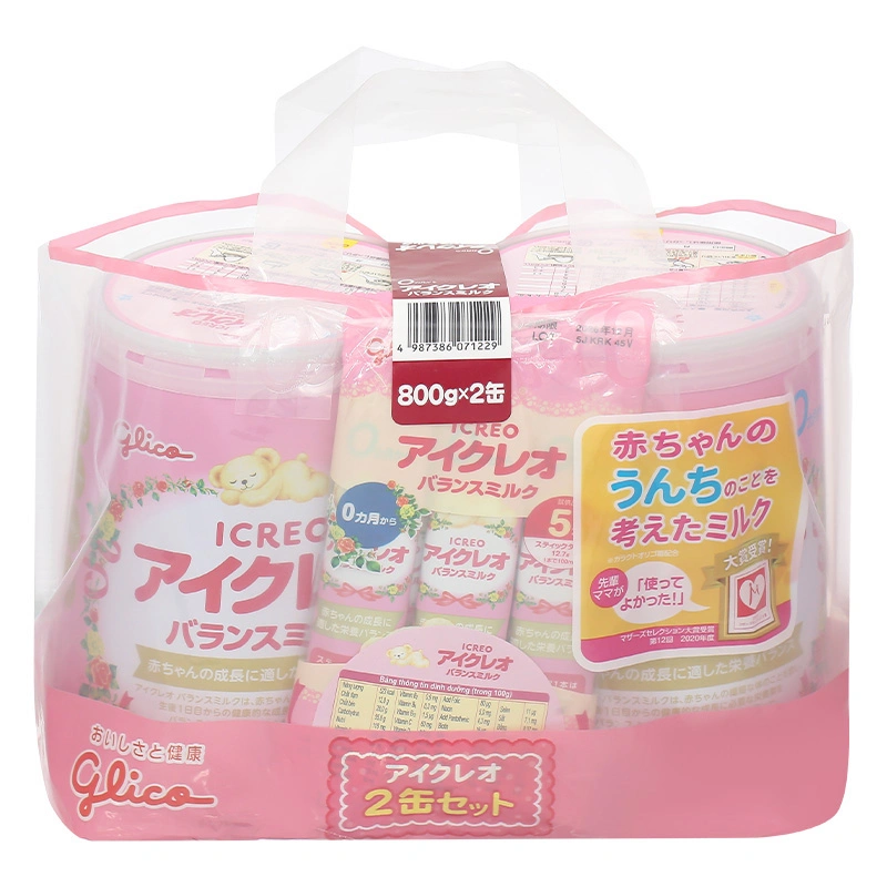 Combo 2 hộp sữa bột Glico Icreo số 0 800g (0 - 12 tháng) - kèm 5 thanh số 0 4
