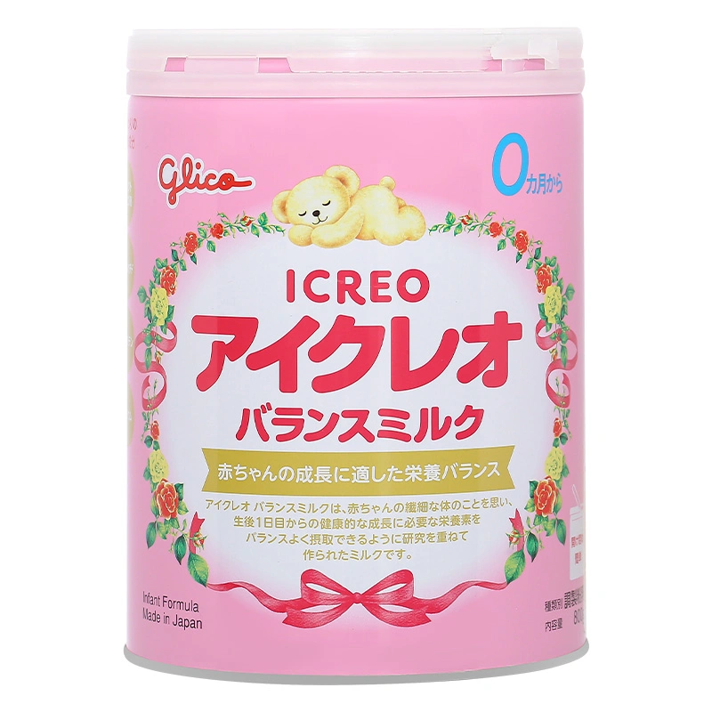 Combo 2 hộp sữa bột Glico Icreo số 0 800g (0 - 12 tháng) - kèm 5 thanh số 0 7