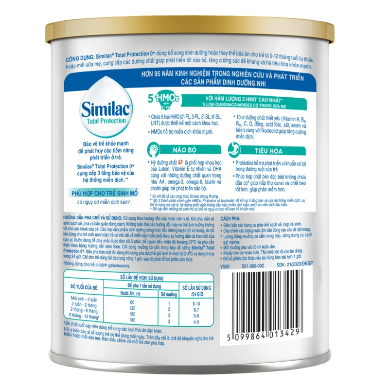 Sữa bột Similac Total Protection 0+ 850g/800g (0 -12 tháng) 10