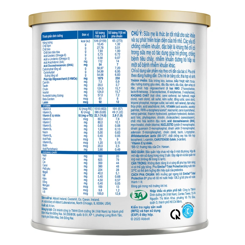 Sữa bột Similac Total Protection 0+ 850g/800g (0 -12 tháng) 11