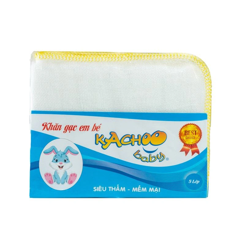 Set 10 cái khăn sữa cotton KACHOOBABY 5 lớp 26x31 cm - Màu ngẫu nhiên 11