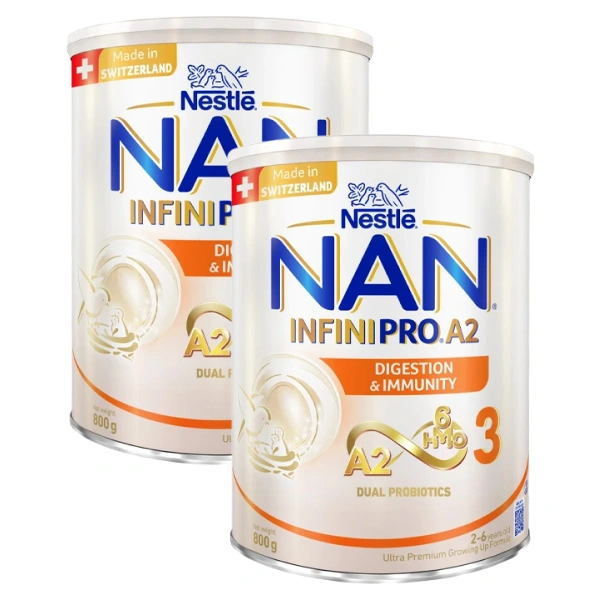 Combo 2 sữa bột NAN InfiniPro A2 6HMO số 3 (đạm quý A2) 800g (2 - 6 tuổi) 1