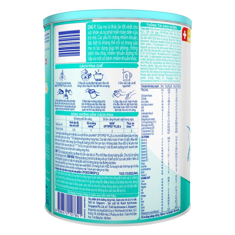 Sữa bột NAN Optipro Plus số 4 800g (2 - 6 tuổi) - Giao bao bì ngẫu nhiên 14