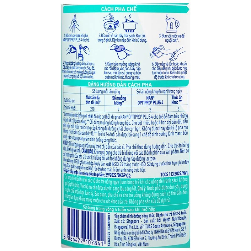 Sữa bột NAN Optipro Plus số 4 800g (2 - 6 tuổi) - Giao bao bì ngẫu nhiên 16